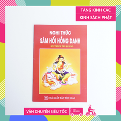 Sách phật giáo Nghi thức sám hối hồng danh Thích Trí Quảng bìa giấy đỏ chữ to rõ 31 trang