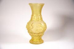 Bình hoa thờ cúng, bình hoa đặt bàn thờ cúng lưu ly sen vàng -Cao cấp