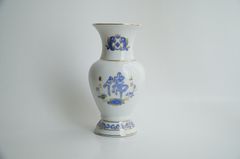 Bình hoa thờ cúng, bình hoa đặt bàn thờ gốm sứ sen xanh - Cao 18cm