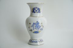 Bình hoa thờ cúng, bình hoa đặt bàn thờ gốm sứ sen xanh - Cao 18cm