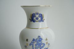 Bình hoa thờ cúng, bình hoa đặt bàn thờ gốm sứ sen xanh - Cao 18cm