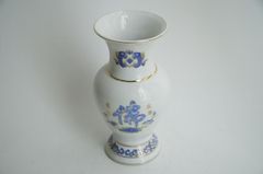 Bình hoa thờ cúng, bình hoa đặt bàn thờ gốm sứ sen xanh - Cao 18cm