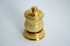 Chung nước thờ cúng, ly nước đặt bàn thờ kim sa vàng có nắp - Nhiều cỡ