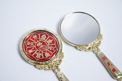 Gương Khai Quang phong thủy cầm tay mạ vàng cực mạnh