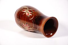 Bình hoa thờ cúng gỗ mỹ nghệ, bình cắm hoa bằng gỗ đặt bàn thờ cúng cao cấp - Cao 14cm