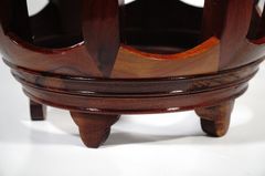 Đôn gỗ hình Trống ghế tròn uống trà, kê chậu cây, tượng Phật - Cao 35cm, Mặt 28cm