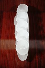 Án 5 ly nước đặt bàn thờ cúng, bộ án 5 ly nước lưu ly trắng - Cao cấp