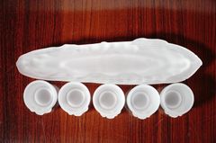 Án 5 ly nước đặt bàn thờ cúng, bộ án 5 ly nước lưu ly trắng - Cao cấp