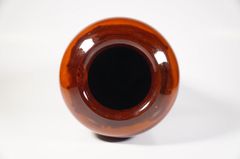 Bình hoa thờ cúng, bình cắm hoa bằng gỗ vẽ phong cảnh chùa - Cao 30cm