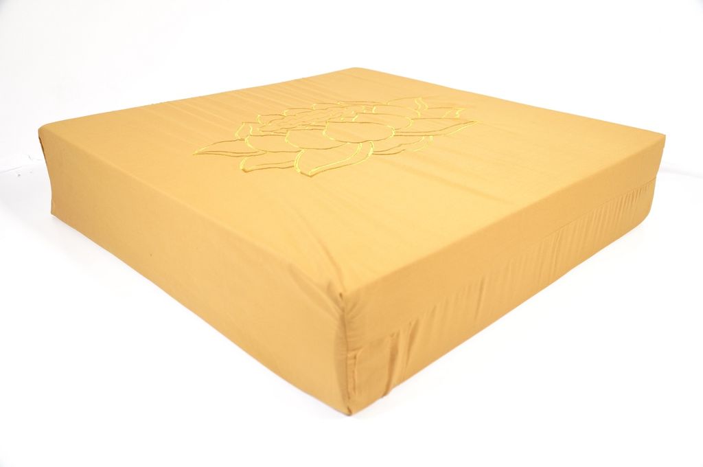 Toa cụ ngồi thiền làm lễ Phật vải mút thêu dày êm ái bền chắc nhiều màu - 48x47x10cm