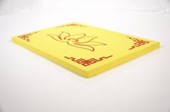 Tấm gối quỳ lễ Phật mút xốp vàng in hoa sen nhẹ nhàng êm ái - 31x21x1cm