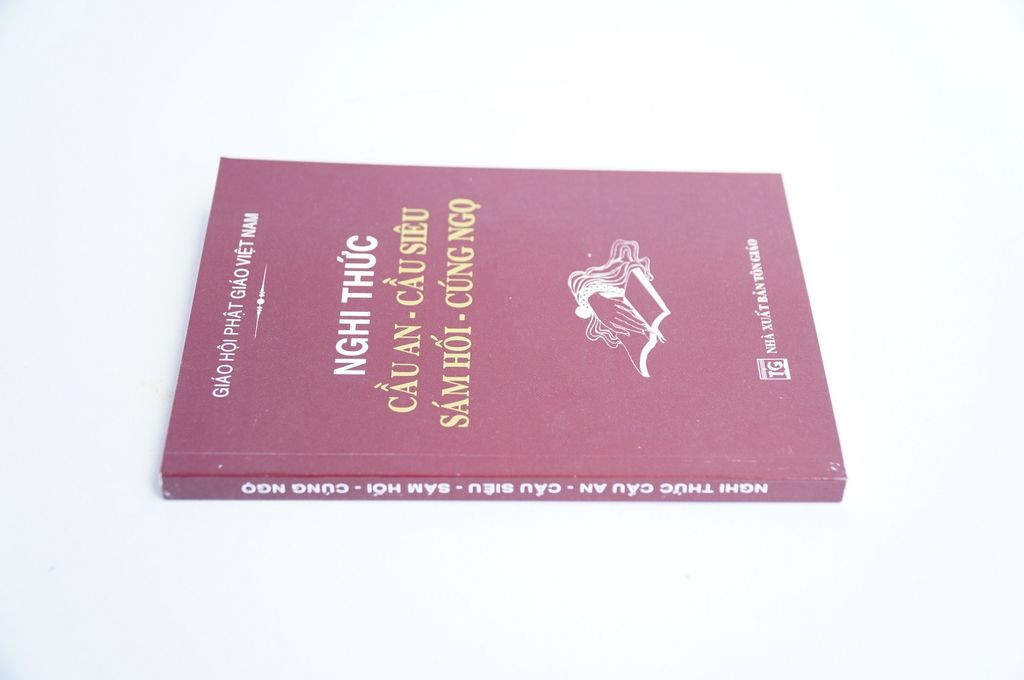 Sách Phật Giáo - Nghi Thức Cầu An Cầu Siêu Sám Hối Cúng Ngọ bìa giấy nâu - Chữ to rõ 170 trang