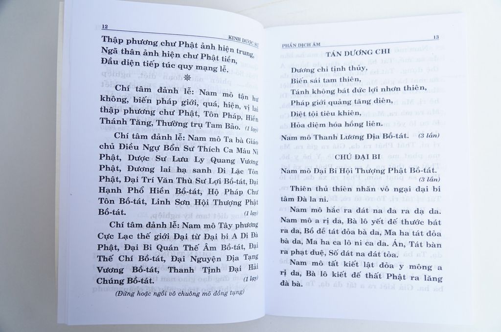 Kinh Phật - Kinh Dược Sư Âm Nghĩa bìa giấy vàng - Thích Huyền Dung - Chữ to rõ 118 trang