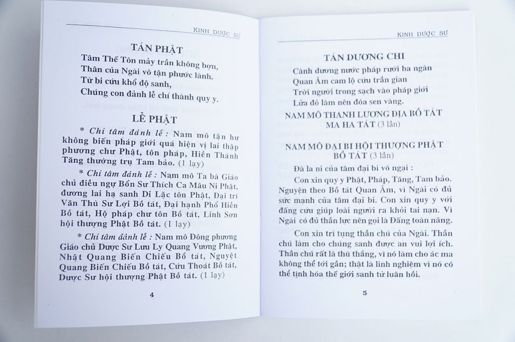 Sách Phật Giáo - Kinh Dược Sư bìa giấy xanh - Thích Trí Quảng - Chữ to rõ 50 trang