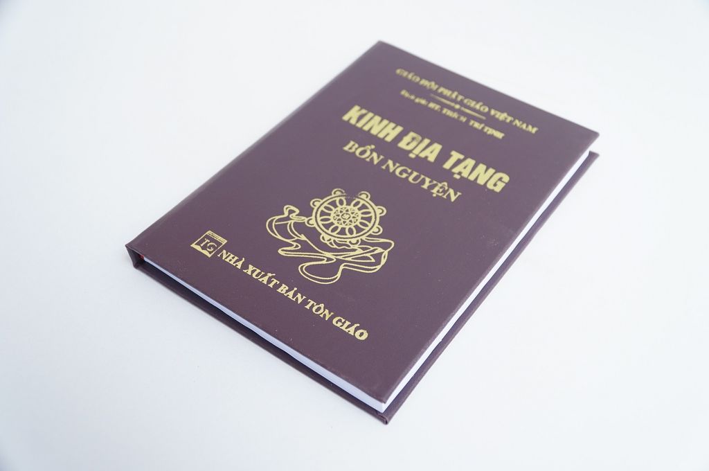 Kinh Phật - Kinh Địa Tạng Bổn Nguyện bìa da nâu - Thích Trí Tịnh - Chữ to rõ 246 trang