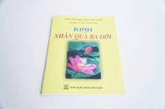 Sách Phật Giáo - Kinh Nhân Quả Ba Đời bìa giấy vàng - Thích Thiền Tâm - Chữ to rõ 62 trang