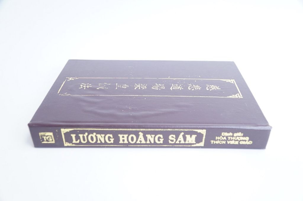 Kinh Phật - Kinh Lương Hoàng Sám bìa da nâu - Thích Viên Giác - Chữ to rõ 560 trang