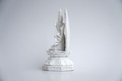 Tượng Phật Thiên Thủ Thiên Nhãn Chuẩn Đề hào quang trắng ngà - Cao 16cm