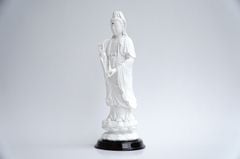 Tượng Phật Bà Quan Thế Âm Bồ Tát đứng trắng ngà - Cao 25cm
