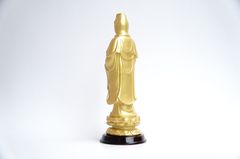 Tượng Phật Bà Quan Thế Âm Bồ Tát đứng nhũ vàng - Cao 25cm