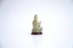 Tượng Phật Bà Quan Thế Âm Bồ Tát ngồi xi mạ đồng - Cao 6cm
