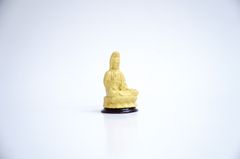 Tượng Phật Bà Quan Thế Âm Bồ Tát ngồi vàng đất - Cao 6cm