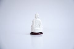 Tượng Phật A Di Đà ngồi trắng ngà - Cao 6cm