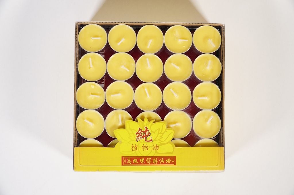 Hộp đèn cầy 100 nến bơ sạch thờ cúng Đài Loan, đèn nến bơ tự nhiên không khói, không mùi hàng VIP - Nhiều màu, đốt 4h, cúng lễ tiết kiệm