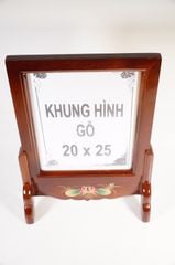 Khung hình thờ cúng đơn gỗ vẽ sen nổi thủ công mặt kính cao cấp - Nhiều cỡ