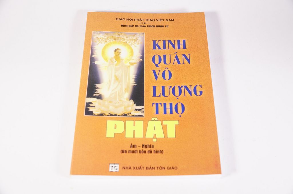 Sách Phật giáo Kinh Quán Vô Lượng Thọ Phật - Thích Hưng Từ bìa giấy vàng 145 trang