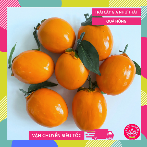 Trái cây giả - Trái Hồng giả, mô hình trái cây giả quả Hồng - Loại xịn