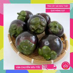 Trái Măng cụt giả đẹp như thật, trái cây giả cao cấp loại xịn giống thật 99% -  Quả măng cụt giả