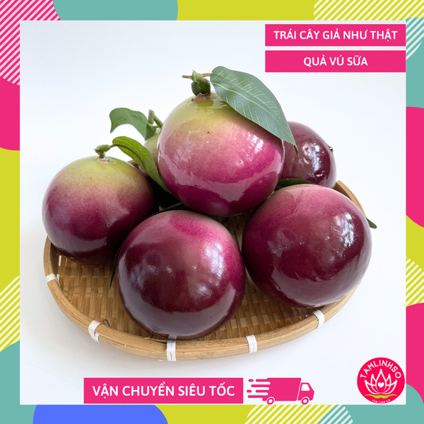 Trái vú sữa giả siêu thật, trái cây giả cao cấp loại xịn giống thật 99% -  Quả vú sữa tím