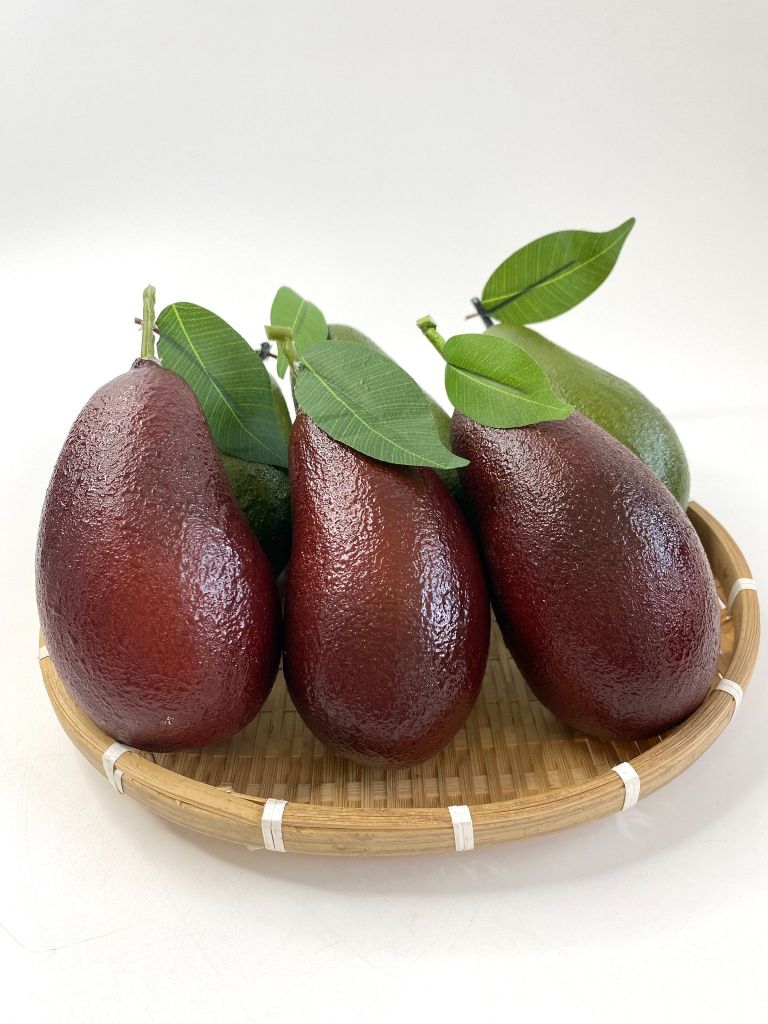 Trái Bơ giả trang trí xe sinh tố nước ép, mô hình trái cây giả cao cấp quả bơ nâu