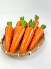 Củ cà rốt giả trưng bày xe sinh tố, Mô hình trái cây giả củ Cà rốt giống thật bền đẹp - Loại xịn