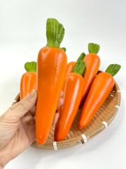 Củ cà rốt giả trưng bày xe sinh tố, Mô hình trái cây giả củ Cà rốt giống thật bền đẹp - Loại xịn