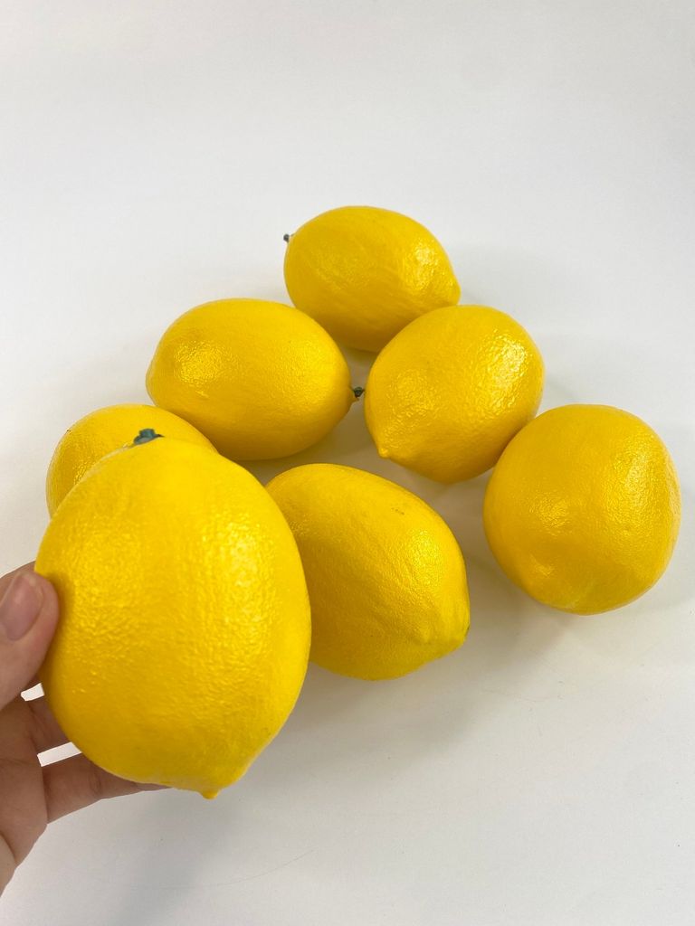 Trái chanh giả giống như thật, mô hình trái cây giả trang trí cao cấp - Trái chanh vàng