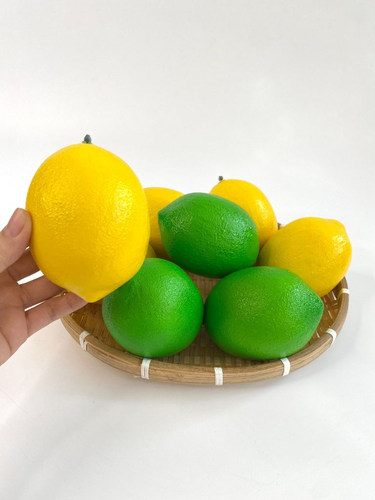 Trái chanh giả giống như thật, mô hình trái cây giả trang trí cao cấp - Trái chanh vàng