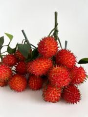 Chùm Chôm Chôm giả siêu giống thật, mô hình trái cây giả trang trí chùm chôm chôm