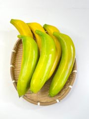 Trái chuối giả đẹp như thật, trái cây giả trang trí cao cấp loại xịn giống thật 99% -  Trái chuối xanh