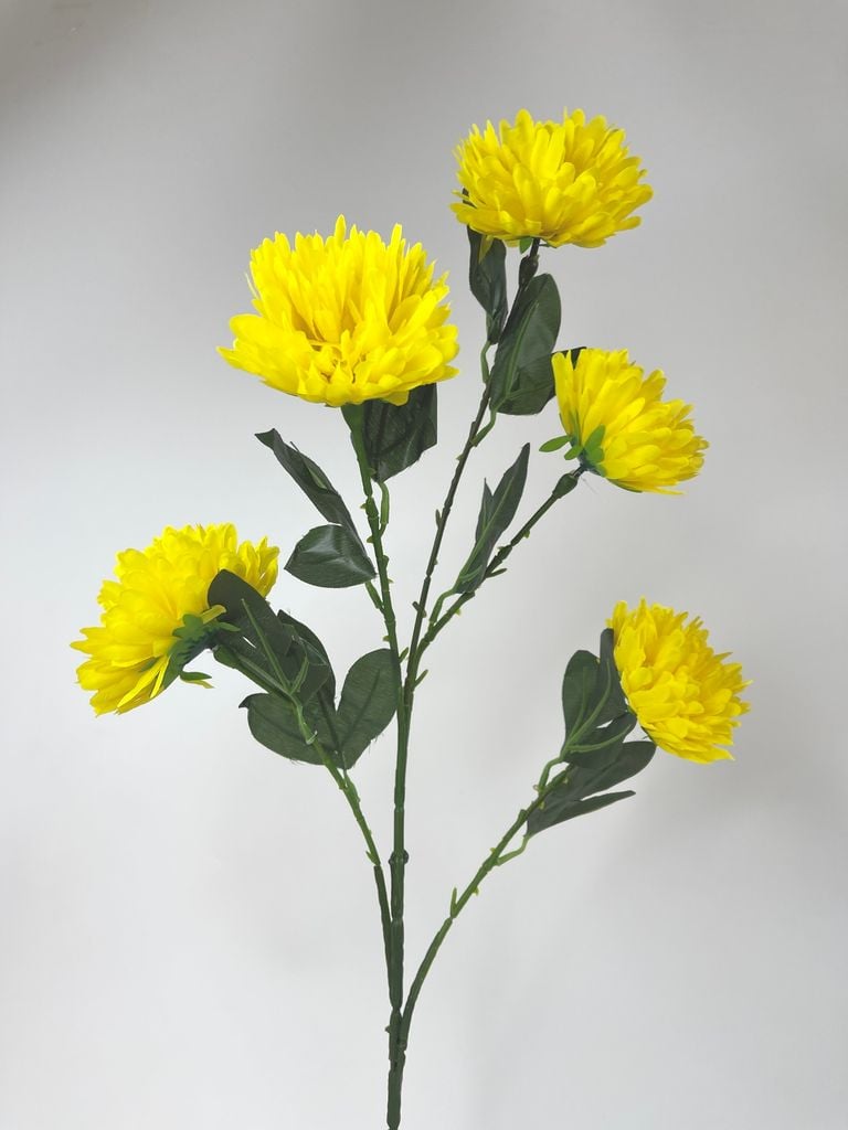 Hoa giả trang trí, hoa Cúc đặt bàn thờ trang trí hoa to dày dặn loại xịn - Dài 95cm