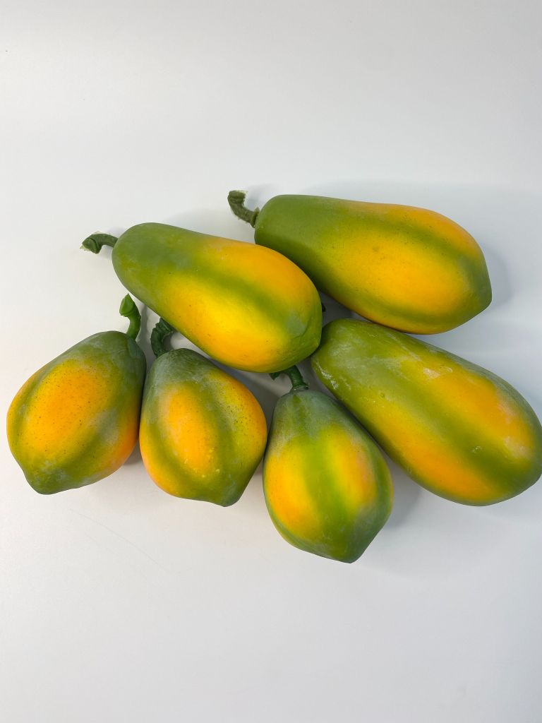 Trái Đu đủ giả giống như thật, trái cây giả mô hình giống thật 99% -  Quả đu đủ dài