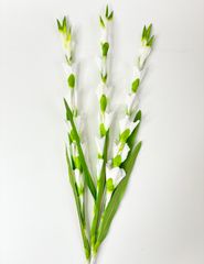 Hoa giả trang trí - Bó hoa Lay ơn giả, hoa dơn vải dài 83cm - Bó 10 nhánh