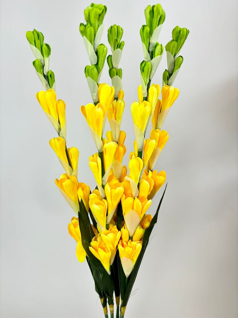 Hoa giả trang trí, Bó hoa Huệ giả, hoa huệ cắm bàn thờ siêu đẹp dài 78cm - Bó 10 nhánh