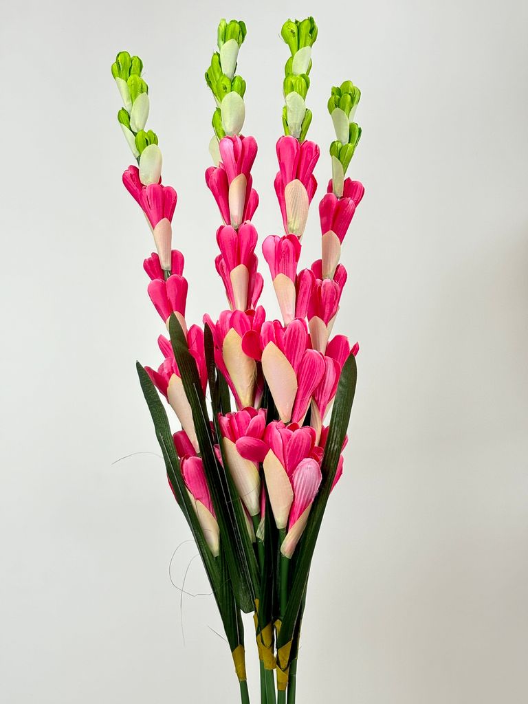 Hoa giả trang trí, Bó hoa Huệ giả, hoa huệ cắm bàn thờ siêu đẹp dài 78cm - Bó 10 nhánh