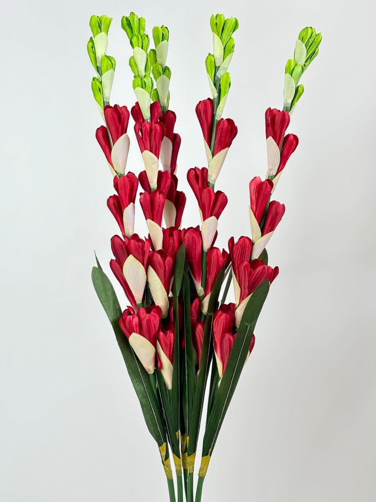 Hoa giả trang trí, Bó hoa Huệ giả, hoa huệ cắm bàn thờ siêu đẹp dài 78cm - Bó 10 nhánh