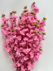 Hoa Tết, hoa mai hoa đào giả trang trí tết, cành hoa Đào giả trang trí, decor loại đẹp dày dặn - Dài 95cm
