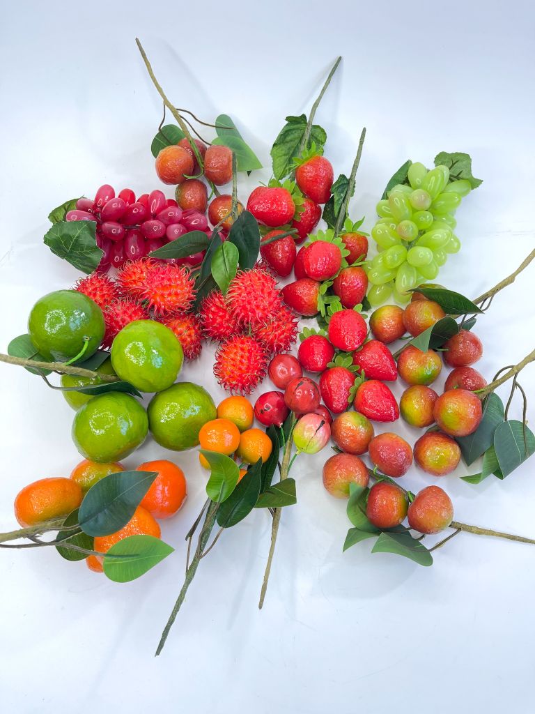 Chùm Sung giả, trái cây giả, mô hình trái cây trang trí - Trái cây giả cao cấp