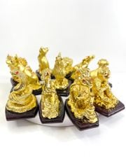 Bộ tượng phong thủy 12 Con Giáp mạ vàng sang trọng - Trọn bộ tượng 12 con giáp mạ vàng sáng bóng