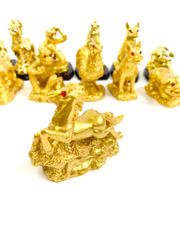 Bộ tượng 12 Con Giáp phong thủy để bàn - Trọn bộ tượng 12 con giáp nhũ vàng